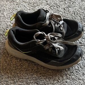 Columbia Black and Gray Running Shoes with Yellow Accents